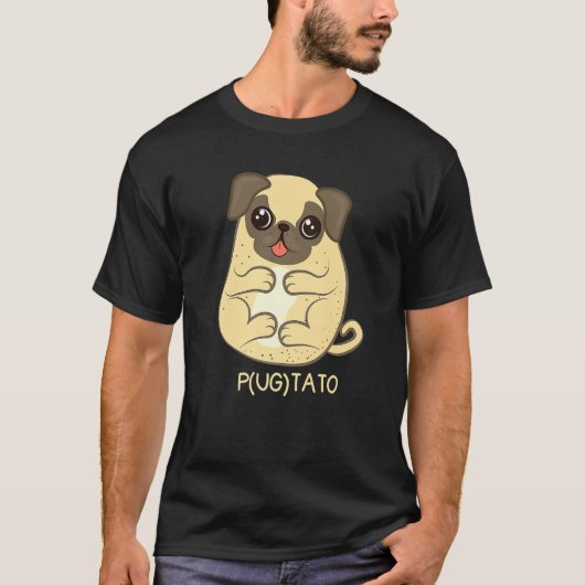 Pugtato Cute Pug Potato for Dog T-shirt (Voorkant)