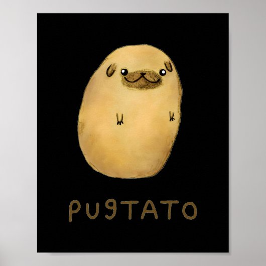 Pugtato Dog Gift Funny Cute Poster (Voorkant)