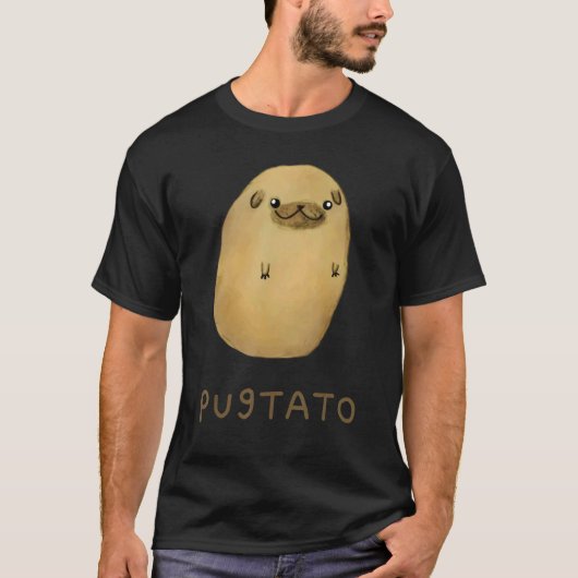 Pugtato Potato Dogs T-shirt (Voorkant)