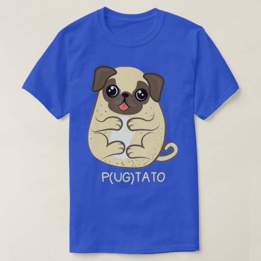 Pugtato Pug Potato Hondenliefhebber Gift T-shirt (Design voorkant)