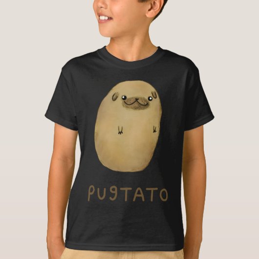 Pugtato Pug Potato T-shirt (Voorkant)