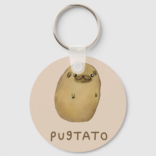Pugtato Sleutelhanger (Voorkant)