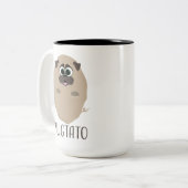 Pugtato. Tweekleurige Koffiemok (Voorkant links)