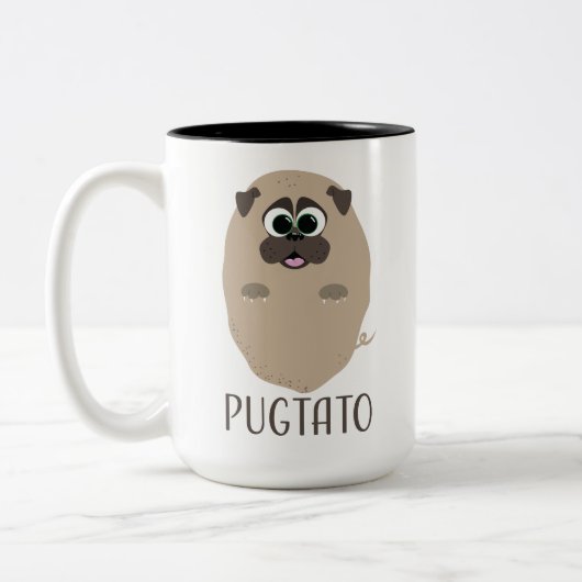 Pugtato. Tweekleurige Koffiemok (Links)