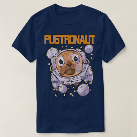 Pugtronaut Pug Astronaut T-shirt (Design voorkant)