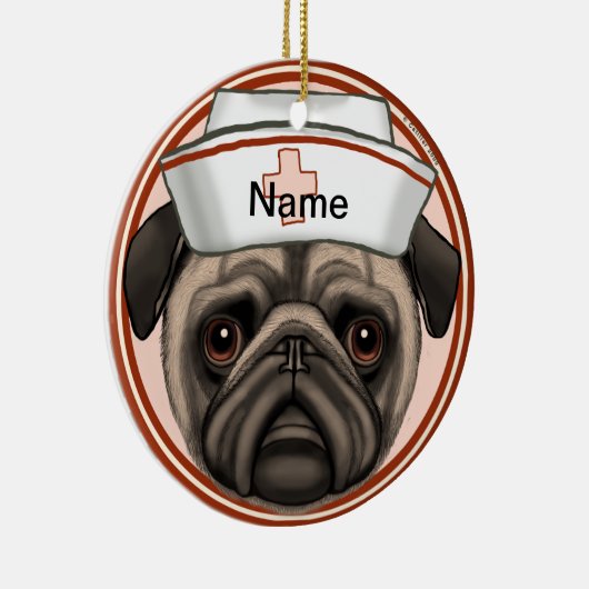 Pugverpleegkundige Keramisch Ornament (Rechts)