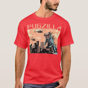 Pugzilla, grappige hond voor mannen vrouwen, ik ho t-shirt