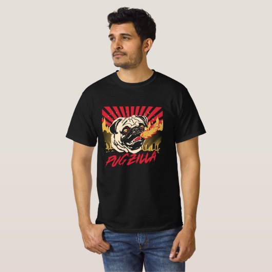 Pugzilla Pug Dog Pug Sweet Pug T-shirt (Voorkant volledig)