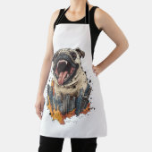 Pugzilla valt aan � Grappige monsterhond Schort (Insitu)