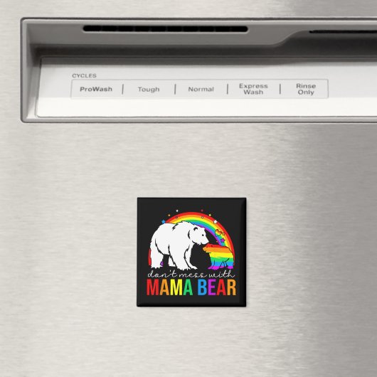 puinhoop met mama Beer lgbt pride grappige mama mo Magneet (Insitu (Vaatwasser))