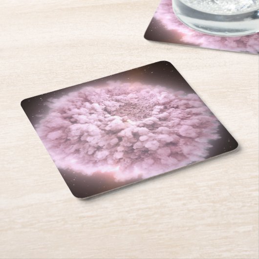 puinwolk van twee neutronensterren kartonnen onderzetters (Schuin)