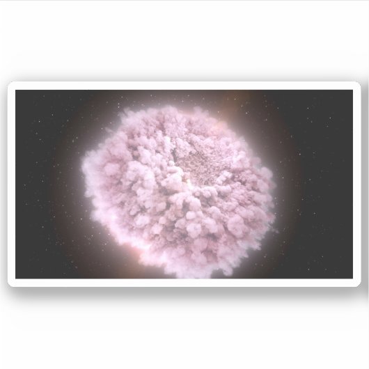 puinwolk van twee neutronensterren sticker (Voorkant)