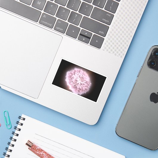 puinwolk van twee neutronensterren sticker (Laptop met iPhone)