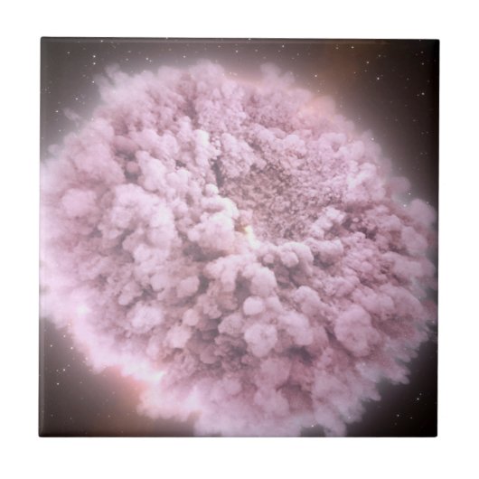 puinwolk van twee neutronensterren tegeltje (Voorkant)