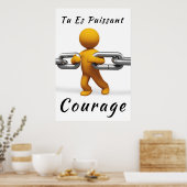 "Puissant" Affiche Motivatie-Poster Positif Poster (Keuken)