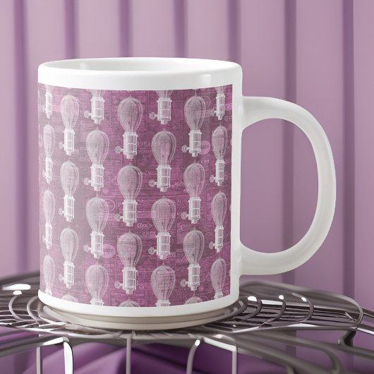  puistroze steampunk lightbulb Patroon Grote Koffiekop