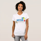 Puitstukken en lint voor autisme t-shirt (Voorkant volledig)