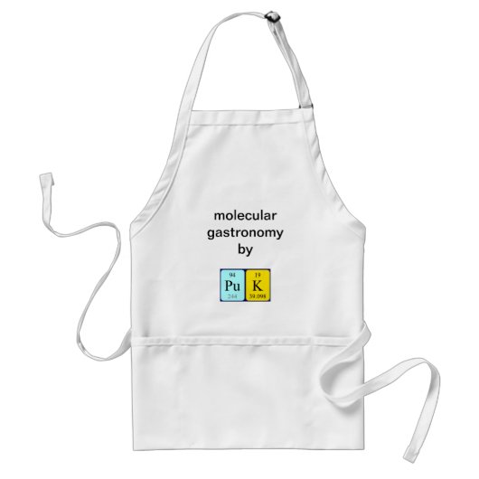 Puk Periodtable name apron Standaard Schort (Voorkant)