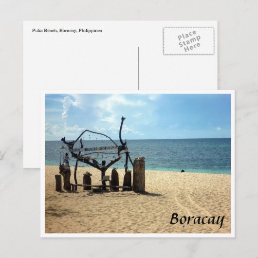 puka strand zand briefkaart (Voorkant / Achterkant)