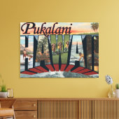 Pukalani, Hawaii - Grote letterscènes Canvas Afdruk (Insitu (Woonkamer))