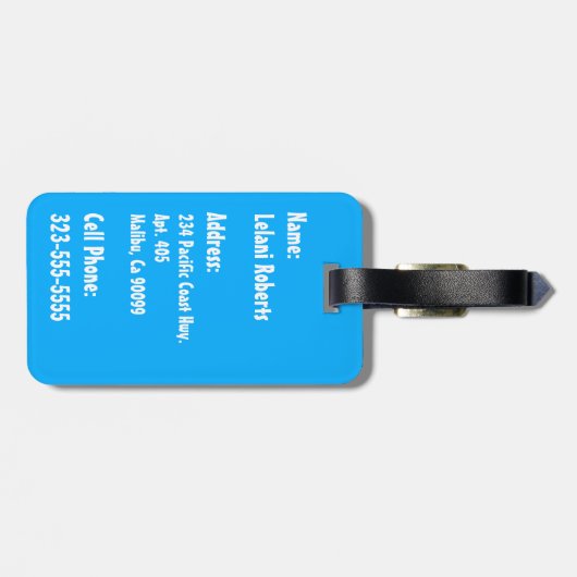 Pukana Hawaiian Pineapple Sunset Blend Bagagelabel (Achterkant horizontaal)