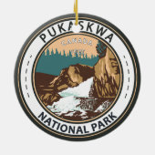 Pukaskwa National Park Canada Travel Badge Keramisch Ornament (Achterkant)