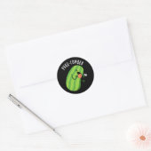 Puke-cumber Grappige Komkommer Pun Donker BG Ronde Sticker (Envelop)