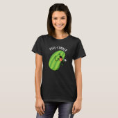 Puke-cumber Grappige Komkommer Pun Donker BG T-shirt (Voorkant volledig)