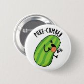 Puke-cumber Grappige komkommer Pun Ronde Button 5,7 Cm (Voorkant /achterkant)