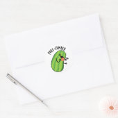 Puke-cumber Grappige komkommer Pun Ronde Sticker (Envelop)
