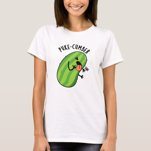 Puke-cumber Grappige komkommer Pun T-shirt (Voorkant)