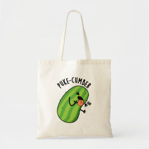 Puke-cumber Grappige komkommer Pun Tote Bag