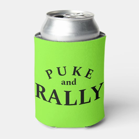 Puke en Rally Koelbox - Grappige Stoute Typografie Blikjeskoeler (Blikje Voorkant)