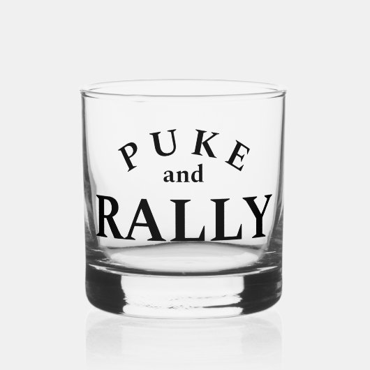 Puke en Rally Rocks Glas (Voorkant)