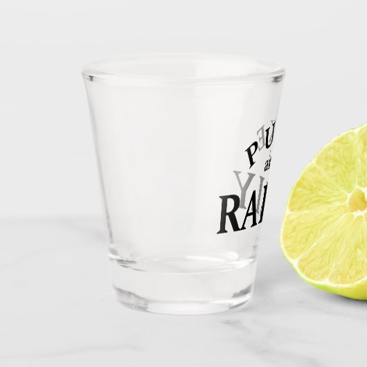 Puke en Rally Shotglas – Grappige Vetgedrukte Lett Shot Glas (Links)