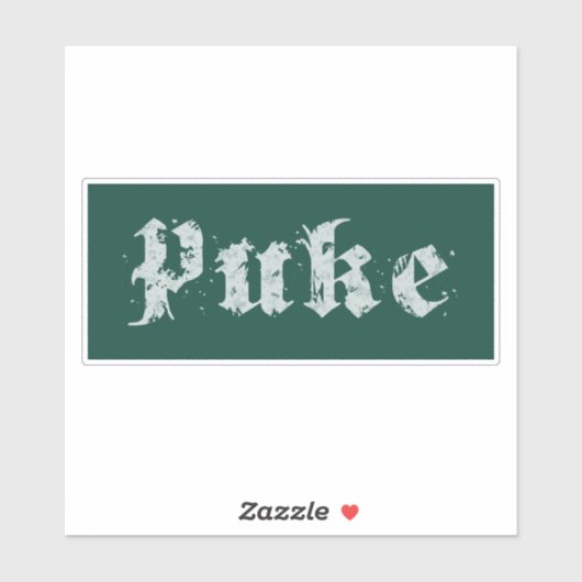Puke Gothic , onderdrukt (donkergroen) Sticker (Vel)
