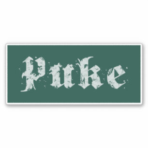 Puke Gothic , onderdrukt (donkergroen) Sticker