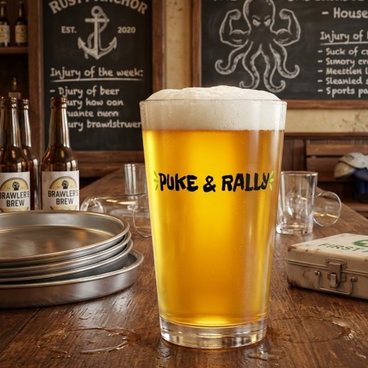 Puke & Rally Pintglas | Party Legend Editie Glas