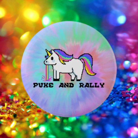 Puke & Rally Rainbow Unicorn Button | Stropdas kle