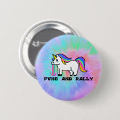 Puke & Rally Rainbow Unicorn Button | Stropdas kle (Voorkant /achterkant)