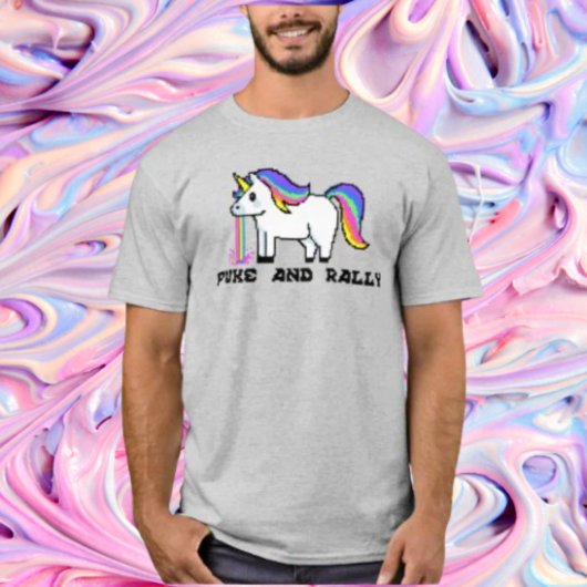 Puke & Rally Rainbow Unicorn Shirt | Pixel Party