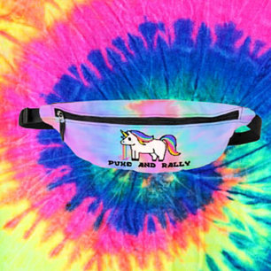 Puke & Rally Regenboog Eenhoorn Heuptasje   Tie-Dy