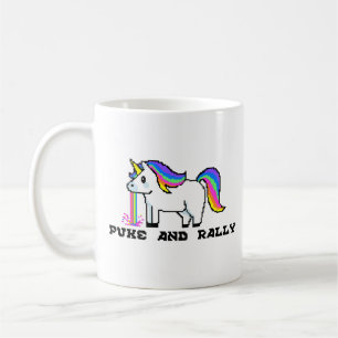 Puke & Rally Regenboog Eenhoorn Mok   Pixel Party