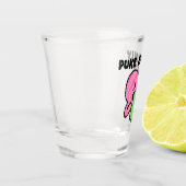 Puke & Rally Shot Glass – Pink Heart Edition aange Shot Glas (Links)