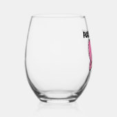 Puke & Rally Steelloze Wijn Glas – Roze Hart (Rechts)