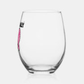 Puke & Rally Steelloze Wijn Glas – Roze Hart (Links)