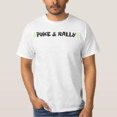 Puke & Rally T-Shirt | Party Legend Editie (Voorkant)