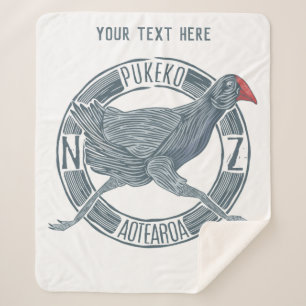 Pukeko Aotearoa Nieuw-Zeeland Sherpa Deken