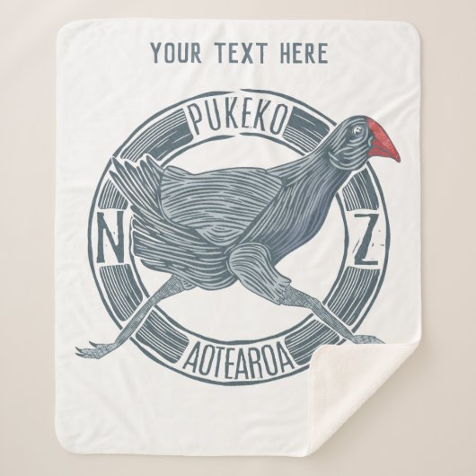 Pukeko Aotearoa Nieuw-Zeeland Sherpa Deken (Voorkant)
