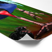 Pukeko en Chicks Poster (Hoek)